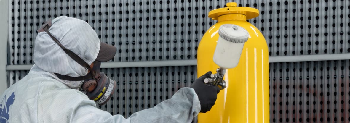 Cylinder Spray Painting